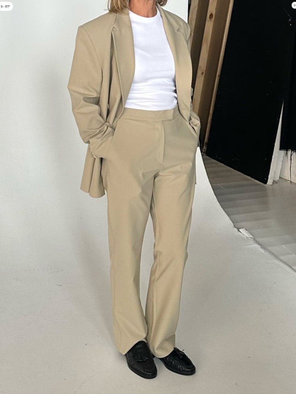 Djerf Avenue First Choice Pant Greige Small